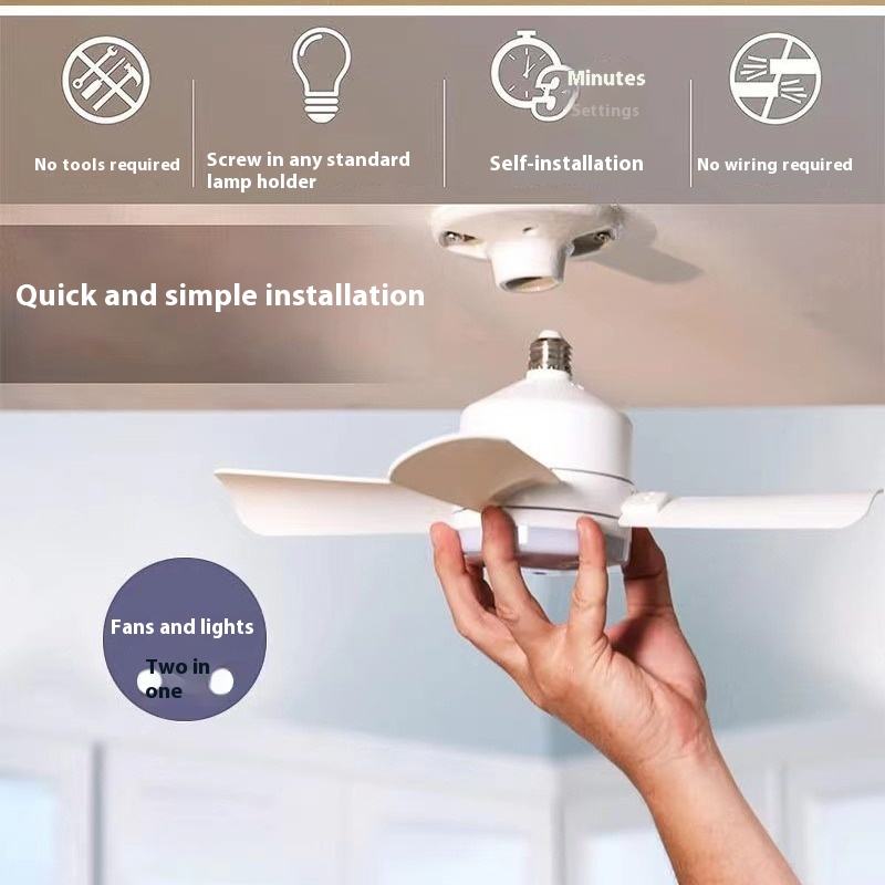 🔥2-in-1 Portable Ceiling Fan & Light plugs right into your light socket🔥 Free shipping