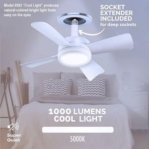 🔥2-in-1 Portable Ceiling Fan & Light plugs right into your light socket🔥 Free shipping